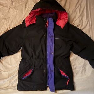 L.L. Bean Red and Purple Parka